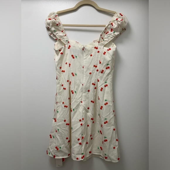 NWT Cider Square Neck Cherry Print Mini Dress XXS - Picture 3 of 4